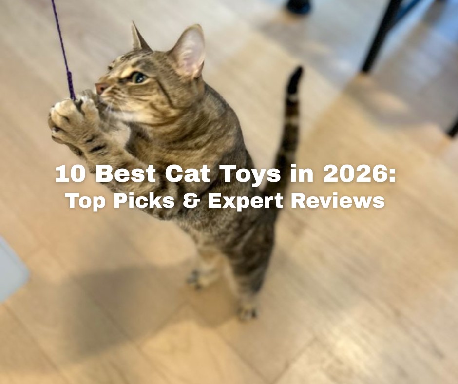 Cute Cat Playing with Cat Toy